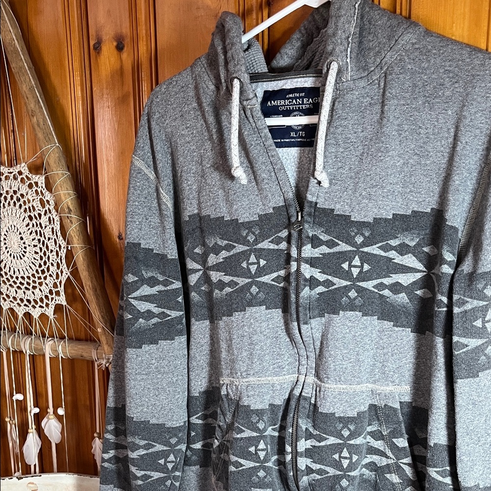 American Eagle Outfitters Gray Zip-Up Sweater - Picture 4 of 6
